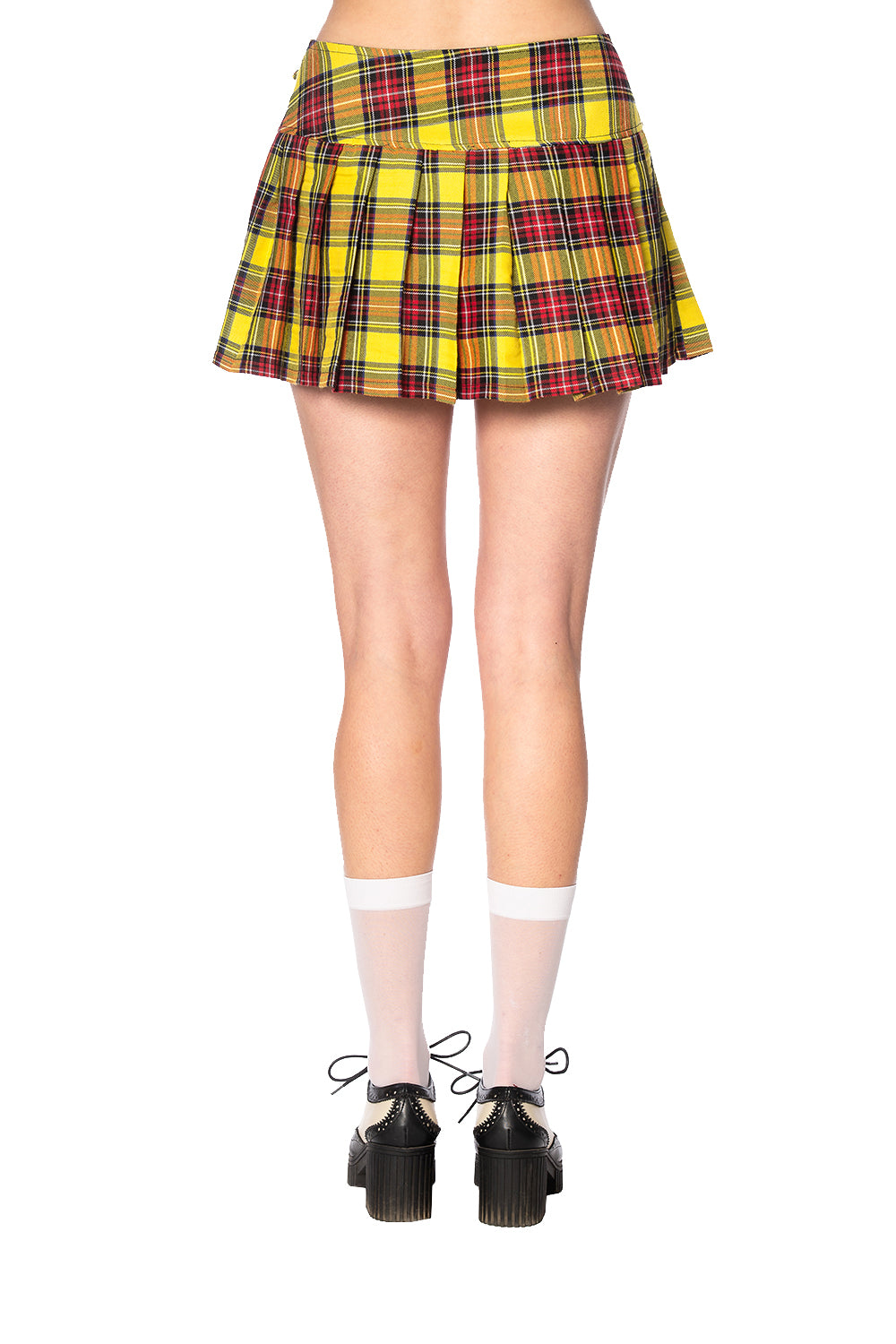 Green and yellow tartan skirt best sale