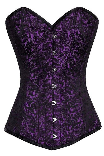 Black / Magenta Embroidery Overbust corset – Wholesalenext