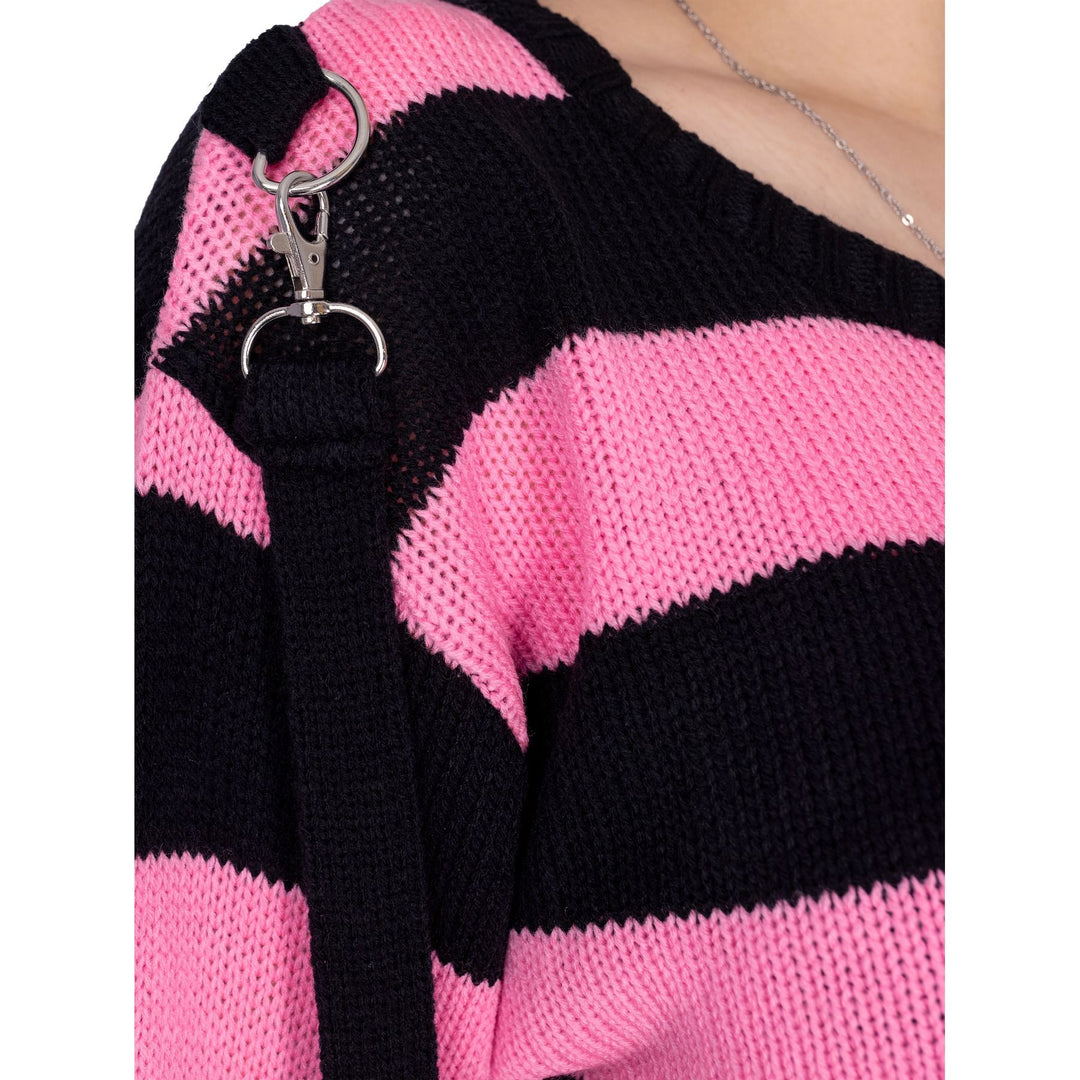 Oriana Jumper Black Pink Blackwidowlondon