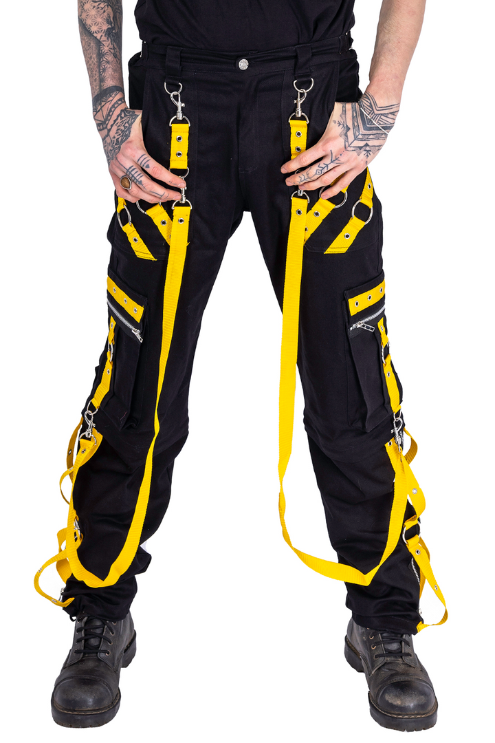 Vortex Pants Black Yellow Blackwidowlondon